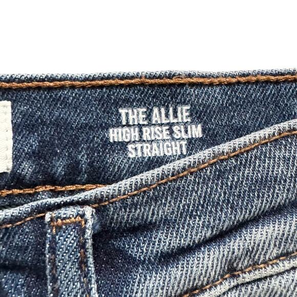 Kensie Jeans Women's Size 2/26 Sz 2 Blue Allie High Rise Slim Straight Preppy - Picture 3 of 13